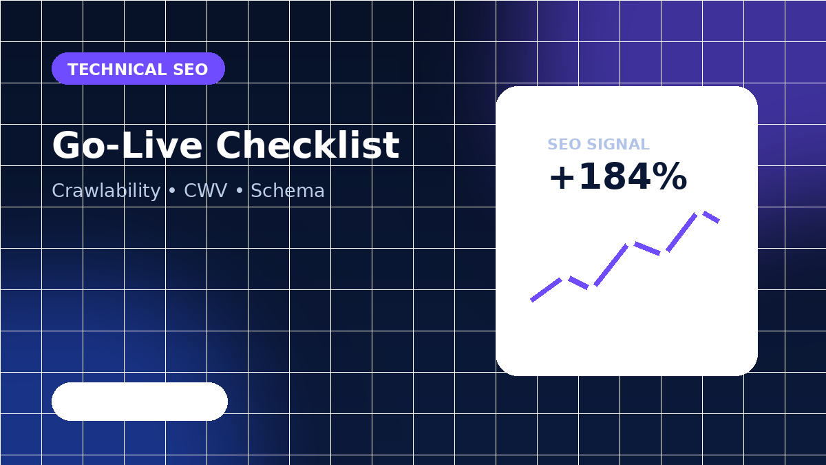 Ilustrasi featured image checklist Technical SEO sebelum website go-live